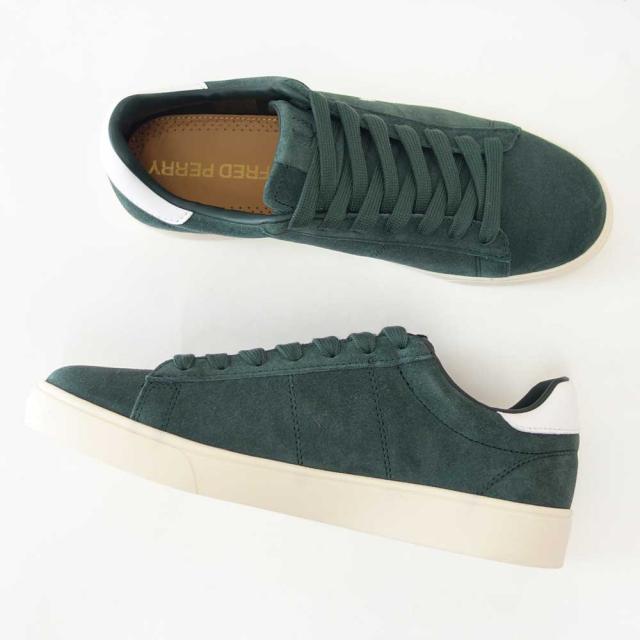 FRED PERRY フレッドペリー B1317X89（メンズ）SPENCER SUEDE （スペンサー スエード） カラー：COURT GREEN 天然皮革 ローカット スニーカー 「靴」
