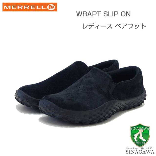 MERRELL メレル ラプト WRAPTS SLIP ON（レディース） w008858  ブラック  ベアフットシューズ ローカット スリッポンモデル「靴」