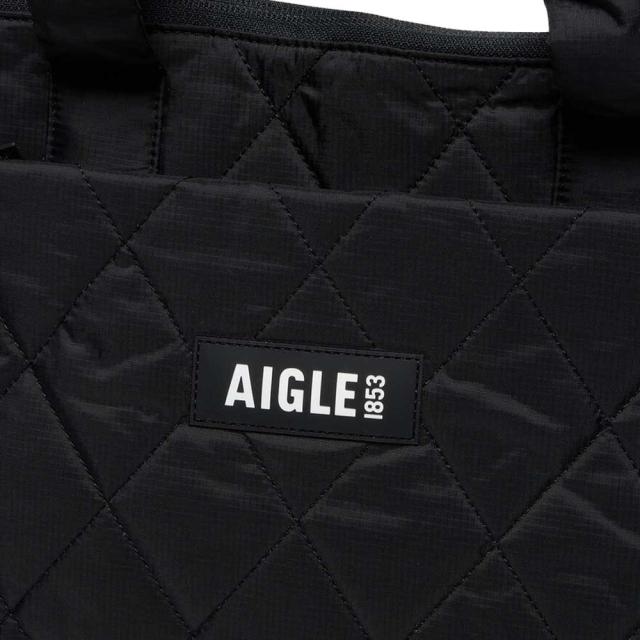 エーグル AIGLE ZNHBN13 キルティング 2wayショルダーバッグ 4L  色合い：ノワール (003)  再利用ナイロン トートバッグ 車寄せ付き添い人