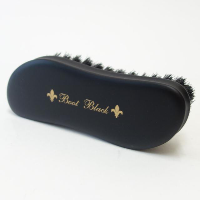磨きのプロ達が創り上げた靴ブラシ（江戸屋） Boot Black ブートブラック  シューズブラシ 豚毛 ブラック（日本製） コロンブス《Boot Black》正規取扱店