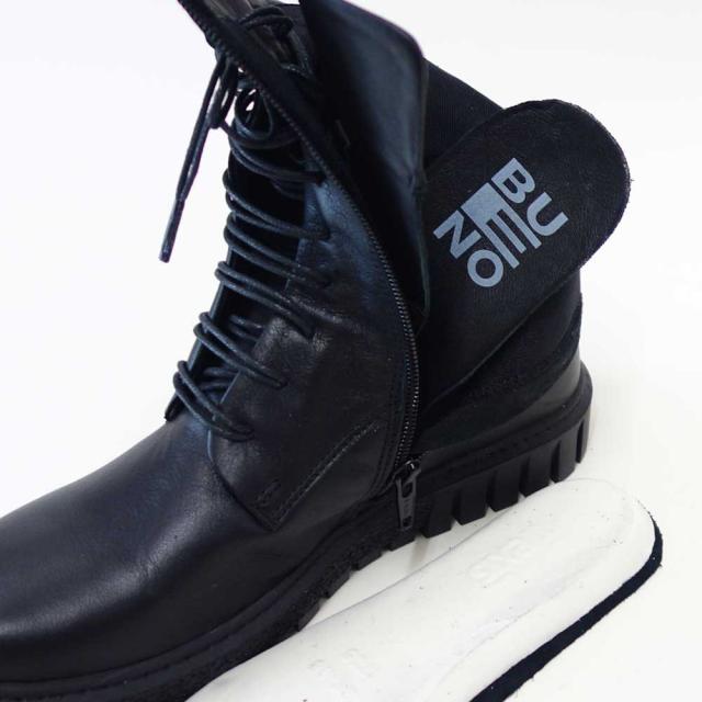 【SALE】 BUENO SHOES ブエノ Z5208 カラー：ブラック スムースレザー サイドジップブーツ レースアップ ショートブーツ 厚底 軽量「靴」_10