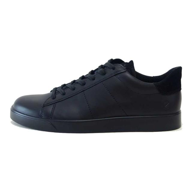 エコー ECCO STREET LITE メンズ レザースニーカー 52130451052 ブラック （メンズ） 快適な履き心地 本革 レースアップ ウォーキングシューズ 旅行「靴」_1