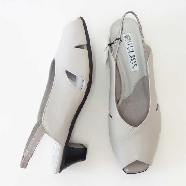 【SALE】 フィズリーン FIZZ REEN  08-9016 ライトグレー（レディース） 快適 EEE　オープントゥ バックストラップ  サンダル パンプス（日本製） 母の日 おすすめ ギフト「靴」 SALE】 フィズリーン FIZZ REEN 08-9016 ライトグレー（レディース