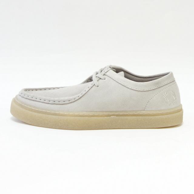 FRED PERRY フレッドペリー B 4350 P04（ユニセックス）Dawson Low Suede （ダーソン） カラー：LIGHT OYSTER スエードレザー ローカットスニーカー ポルトガル製 「靴」_1