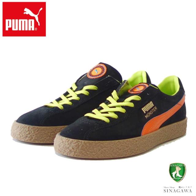 【SALE】 プーマ PUMA ミュンスター プーマ レジェンド 38421901 ブラック / Vibrant Orange （ユニセックス）スエードレザー ローカット レディース スニーカー メンズ「靴」