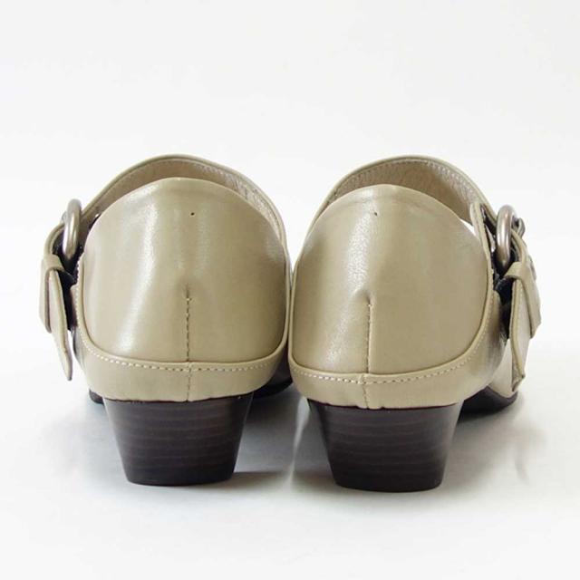 【SALE】 RABOKIGOSHI works（ラボキゴシ ワークス） 12692 ベージュ  クロスメッシュパンプス  生まれながらなめし革 3糎踵 スリップオン 2WAY シューズ ミュール「靴」