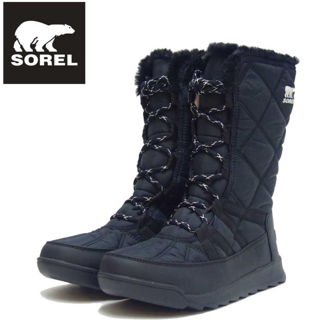 【SALE】 ソレル SOREL NL 3823（レディース） ウィットニー ツー トールレース：ブラック (010)   防水ブーツ ラバーソール 全天候型 ハーフブーツ「靴」