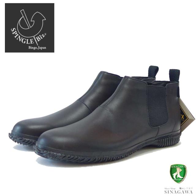 スピングル ビズ SPINGLE SP-6603（メンズ）ブラック (05)   天然皮革 スニーカー アンクルブーツ ラバーソール カップインソール 防水 ビジネスシューズ「靴」
