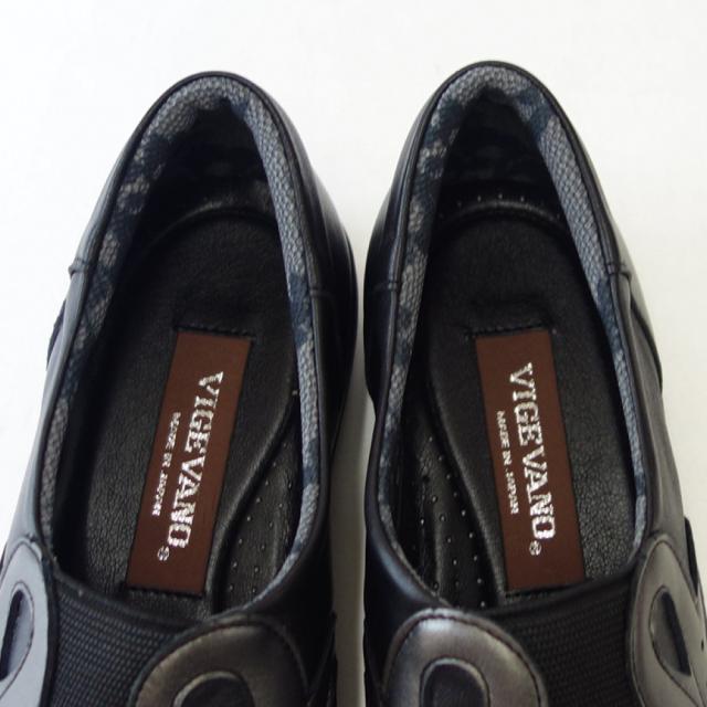 VIGEVANO ビジェバノ 2739 ブラック（日本製）ゆったりEEEE スリッポンシューズ 外反母趾対応 軽量 シューズ 展開サイズ 22.5cm 23.5cm 24.5cm「靴」