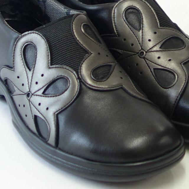 VIGEVANO ビジェバノ 2739 ブラック（日本製）ゆったりEEEE スリッポンシューズ 外反母趾対応 軽量 シューズ 展開サイズ 22.5cm 23.5cm 24.5cm「靴」