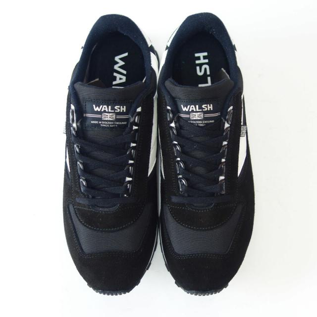 WALSH ウォルシュ EUR40033（ユニセックス） EUROPEAN カラー：ブラック／ホワイト（英国製） スエード＆ポリエステルのランニングスニーカー 「靴」_7