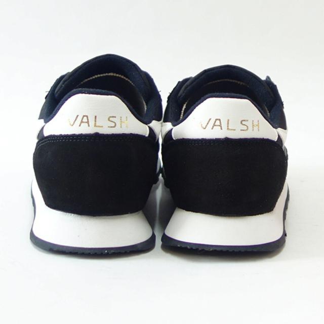 WALSH ウォルシュ EUR40033（ユニセックス） EUROPEAN カラー：ブラック／ホワイト（英国製） スエード＆ポリエステルのランニングスニーカー 「靴」_8