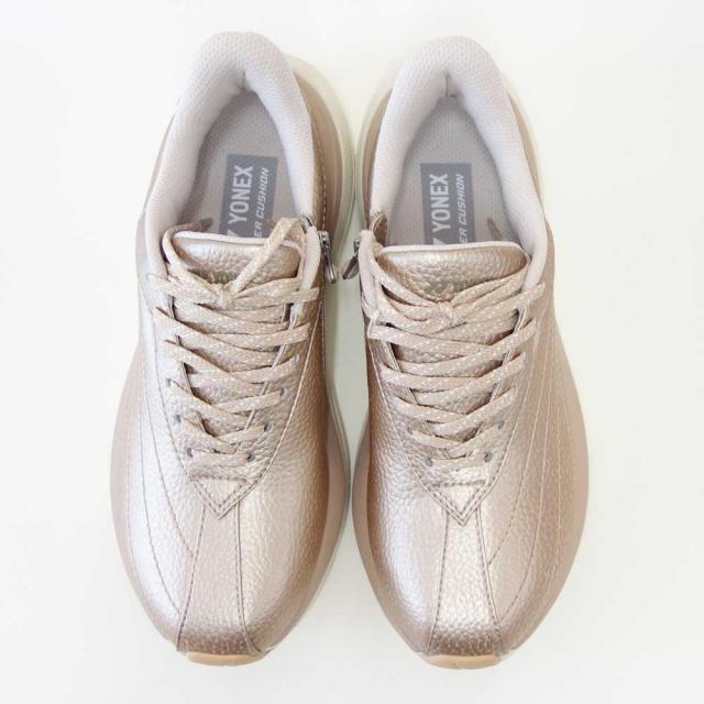 ヨネックス YONEX L128 016 ゴールド（レディース） 撥水 快適ウォーキング パワークッションプラス ハンズフリー 楽々フィット 3.5E 膝 腰 負担軽減 旅行 靴