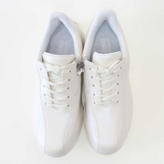 ヨネックス YONEX L130W 013 パールホワイト（レディース） 撥水 快適ウォーキング パワークッションプラス ハンズフリー 楽々フィット 4.5E 膝 腰 負担軽減 旅行 靴