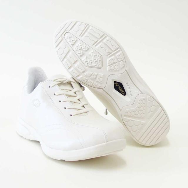 ヨネックス YONEX L130W 013 パールホワイト（レディース） 撥水 快適ウォーキング パワークッションプラス ハンズフリー 楽々フィット 4.5E 膝 腰 負担軽減 旅行 靴