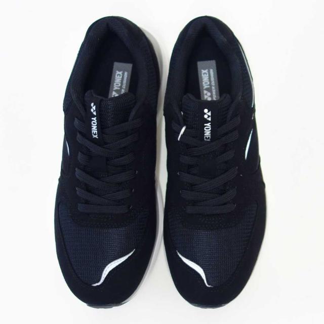 ヨネックス YONEX 123 007 ブラック（ユニセックス） 撥水 快適ウォーキング パワークッションプラス メッシュ素材 楽々フィット 3.5E 膝 腰 負担軽減 男女兼用 旅行 靴