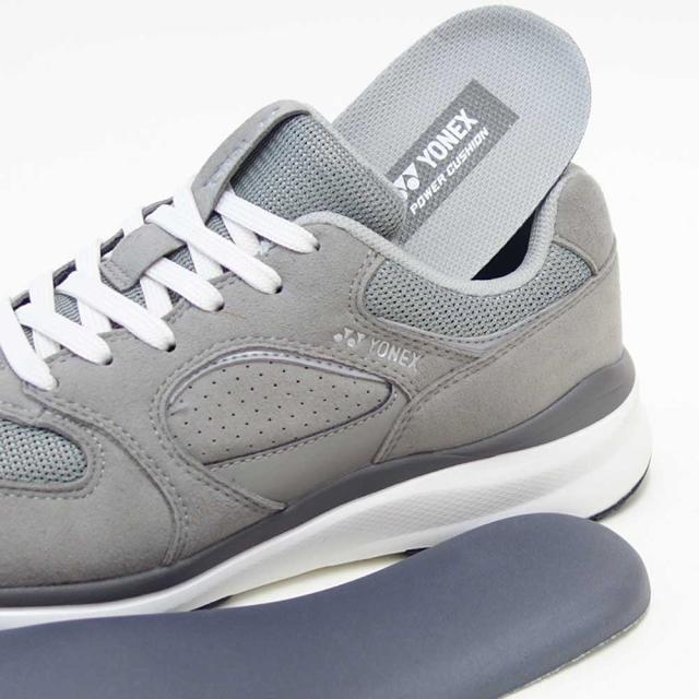 ヨネックス YONEX 123 010 グレー（ユニセックス） 撥水 快適ウォーキング パワークッションプラス メッシュ素材 楽々フィット 3.5E 膝 腰 負担軽減 男女兼用 旅行 靴