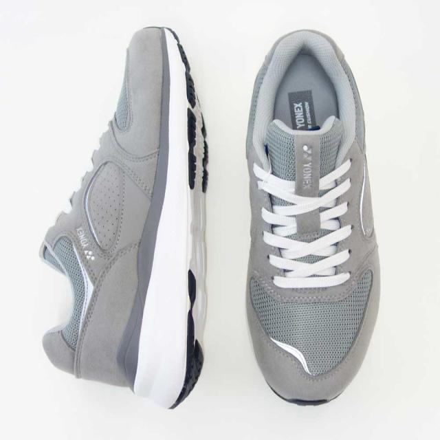 ヨネックス YONEX 123 010 グレー（ユニセックス） 撥水 快適ウォーキング パワークッションプラス メッシュ素材 楽々フィット 3.5E 膝 腰 負担軽減 男女兼用 旅行 靴