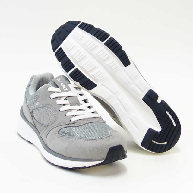 ヨネックス YONEX 123 010 グレー（ユニセックス） 撥水 快適ウォーキング パワークッションプラス メッシュ素材 楽々フィット 3.5E 膝 腰 負担軽減 男女兼用 旅行 靴