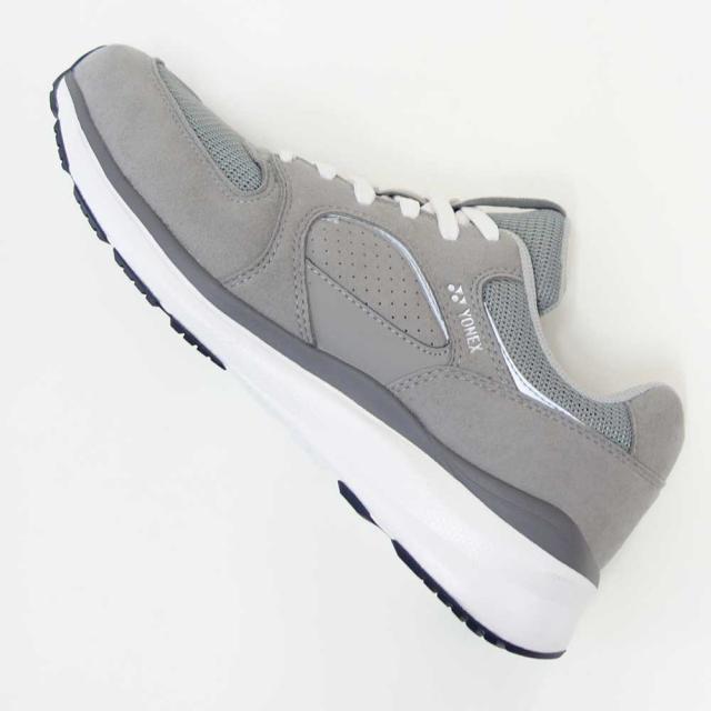 ヨネックス YONEX 123 010 グレー（ユニセックス） 撥水 快適ウォーキング パワークッションプラス メッシュ素材 楽々フィット 3.5E 膝 腰 負担軽減 男女兼用 旅行 靴