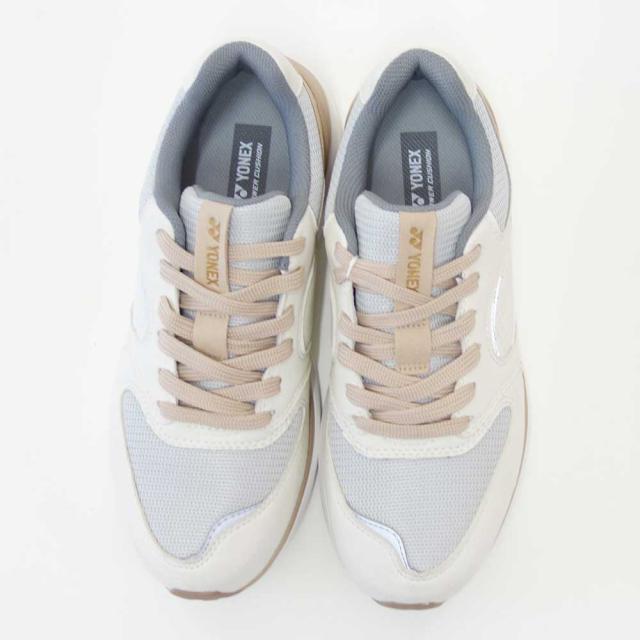 ヨネックス YONEX 123 420 クリーム／ベージュ（ユニセックス） 撥水 快適ウォーキング パワークッションプラス メッシュ素材 楽々フィット 3.5E 膝 腰 負担軽減 男女兼用 旅行 靴