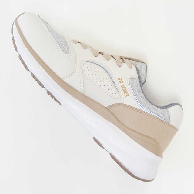 ヨネックス YONEX 123 420 クリーム／ベージュ（ユニセックス） 撥水 快適ウォーキング パワークッションプラス メッシュ素材 楽々フィット 3.5E 膝 腰 負担軽減 男女兼用 旅行 靴