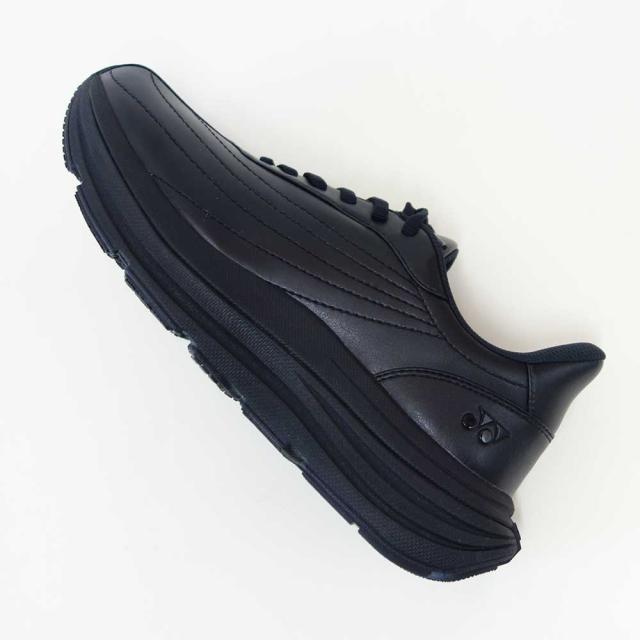 ヨネックス YONEX M128 007 ブラック（メンズ） 撥水 快適ウォーキング パワークッションプラス ハンズフリー 楽々フィット 3.5E 膝 腰 負担軽減 旅行 靴