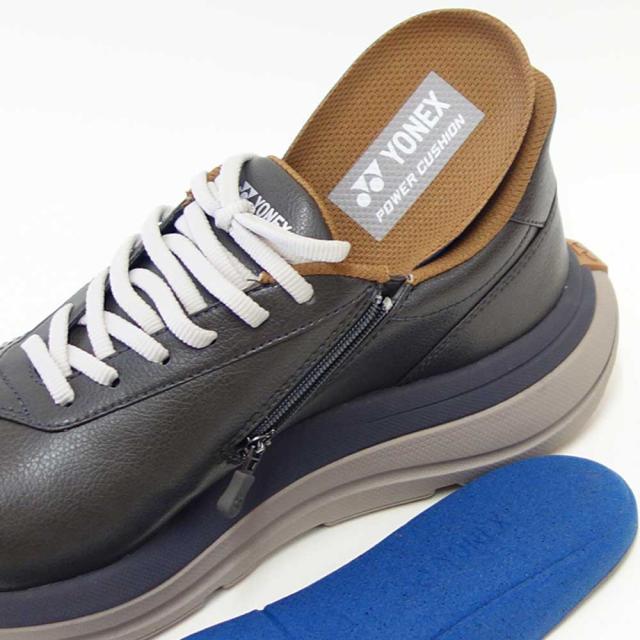 ヨネックス YONEX M128 149 オリーブ（メンズ） 撥水 快適ウォーキング パワークッションプラス ハンズフリー 楽々フィット 3.5E 膝 腰 負担軽減 旅行 靴