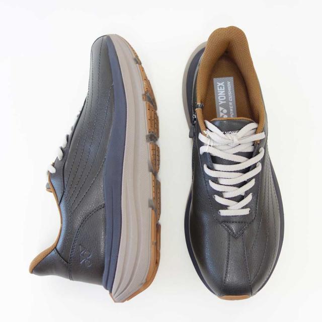 ヨネックス YONEX M128 149 オリーブ（メンズ） 撥水 快適ウォーキング パワークッションプラス ハンズフリー 楽々フィット 3.5E 膝 腰 負担軽減 旅行 靴