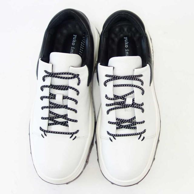 【SALE】 ユーコ イマニシ yuko imanishi +  726040 MARUCO ホワイト 上質レザー スニーカー 厚底  展開サイズ 23cm 23.5cm 24cm 24.5cm「靴」