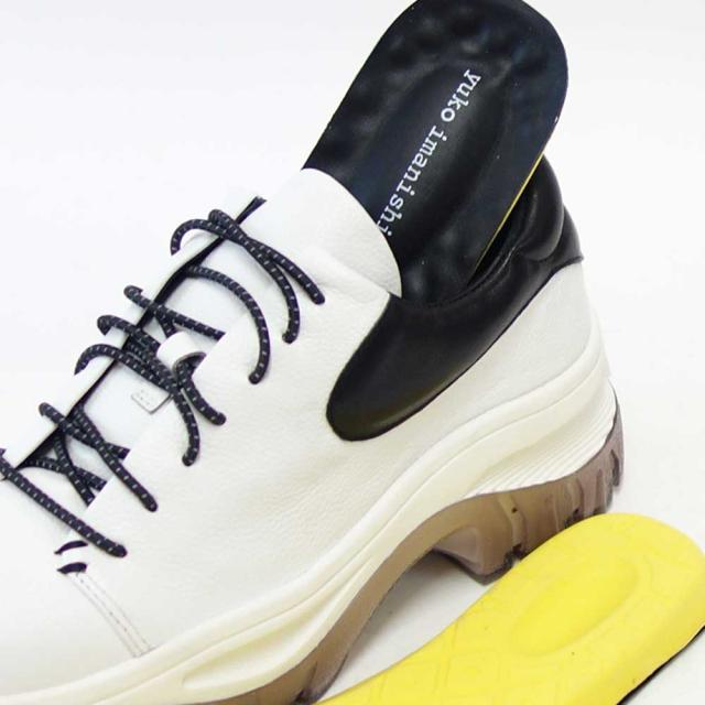 【SALE】 ユーコ イマニシ yuko imanishi +  726040 MARUCO ホワイト 上質レザー スニーカー 厚底  展開サイズ 23cm 23.5cm 24cm 24.5cm「靴」