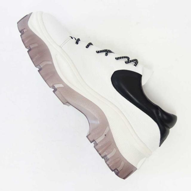 【SALE】 ユーコ イマニシ yuko imanishi +  726040 MARUCO ホワイト 上質レザー スニーカー 厚底  展開サイズ 23cm 23.5cm 24cm 24.5cm「靴」