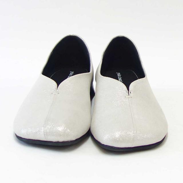 【SALE】 ユーコ イマニシ yuko imanishi +  741101 JIM シルバー 上質レザー スリッポン カッターシューズ  展開サイズ 23cm 23.5cm 24cm 24.5cm「靴」