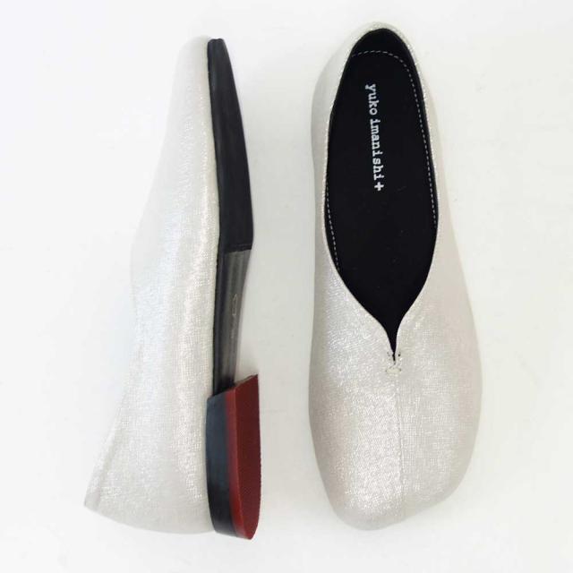 【SALE】 ユーコ イマニシ yuko imanishi +  741101 JIM シルバー 上質レザー スリッポン カッターシューズ  展開サイズ 23cm 23.5cm 24cm 24.5cm「靴」