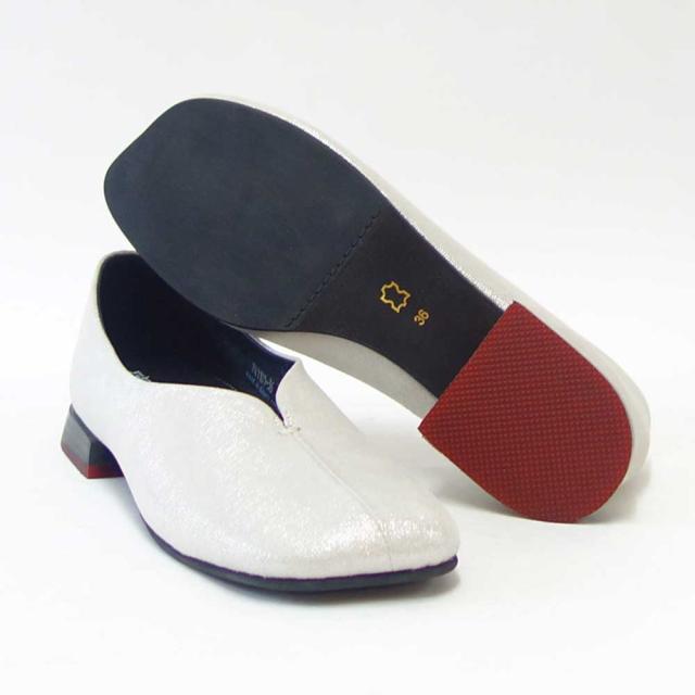 【SALE】 ユーコ イマニシ yuko imanishi +  741101 JIM シルバー 上質レザー スリッポン カッターシューズ  展開サイズ 23cm 23.5cm 24cm 24.5cm「靴」