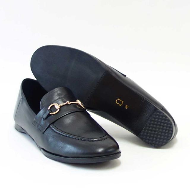 ユーコ イマニシ yuko imanishi +  791043 SACHI ブラック 甲深 ビットローファー フラット スリッポンシューズ  展開サイズ 23.5cm 24cm 24.5cm 25cm「靴」