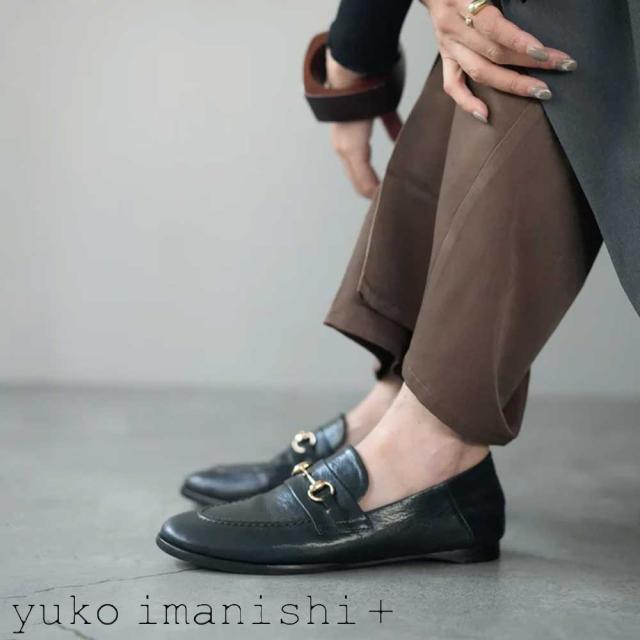 ユーコ イマニシ yuko imanishi +  791043 SACHI ブラック 甲深 ビットローファー フラット スリッポンシューズ  展開サイズ 23.5cm 24cm 24.5cm 25cm「靴」