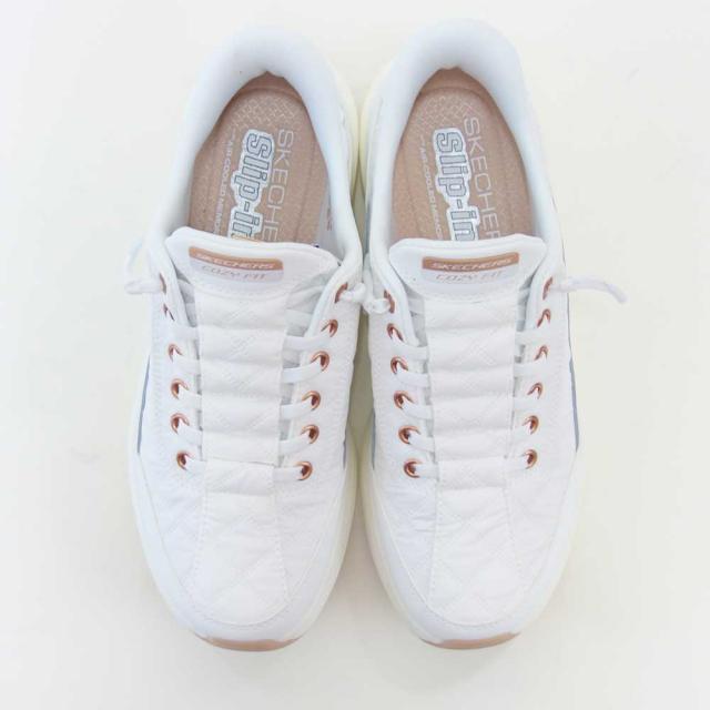 スケッチャーズ SKECHERS CONTOUR FOAM コージーフィット 150413 WTRG ホワイト/ローズゴールド（レディース）コンツアーフォーム 人工繊維 ストレッチ スリッポン スニーカー レディース ハンズフリー 洗濯機洗い可能 「靴」_3