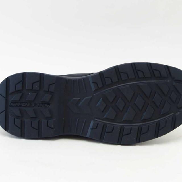 スケッチャーズ SKECHERS LOCKETT グスタフ  205307 BLK 黒いこと （メンズ） リラックスドフィット(3E)  なめし革 スリッポン ハンズフリー ウォーキング 商行為  「靴」