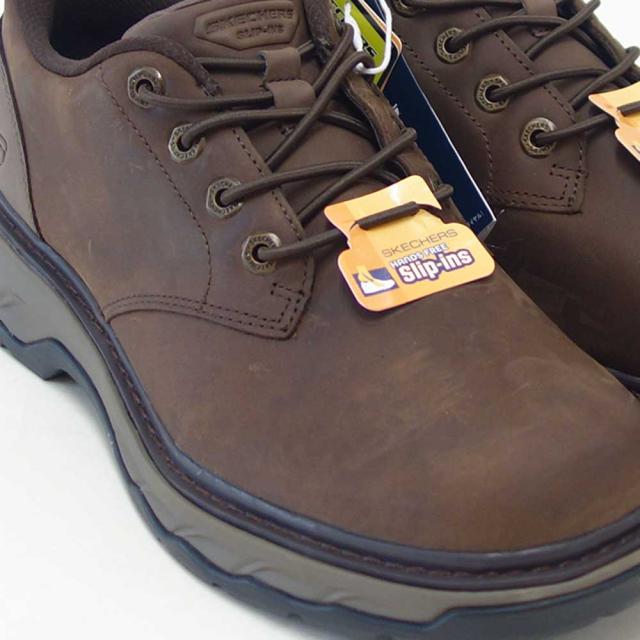 スケッチャーズ SKECHERS LOCKETT グスタフ  205307 COC ココア （メンズ） リラックスドフィット(3E)  なめし革 スリッポン ハンズフリー ウォーキング 商行為  「靴」