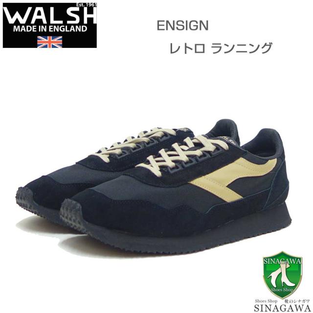 WALSH ウォルシュ ENS 31001（ユニセックス） Ensign カラー：Black / Canary（中国製） 天然皮革＆人工繊維のランニングスニーカー 「靴」