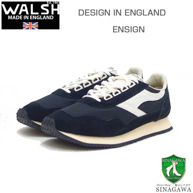WALSH ウォルシュ ENS 31002（ユニセックス） Ensign カラー：Black / Ecru（中国製） 天然皮革＆人工繊維のランニングスニーカー 「靴」