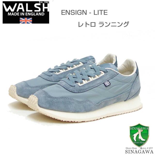WALSH ウォルシュ ESL 11006（ユニセックス） Ensign-Lite カラー：Military Blue/Misty Blue（中国製） 天然皮革＆人工繊維のランニングスニーカー 「靴」