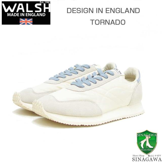 WALSH ウォルシュ TOR 51622（ユニセックス） Tornado-Lite カラー：ECRE / HAZE BLUE（中国製） 天然皮革＆人工繊維のランニングスニーカー 「靴」