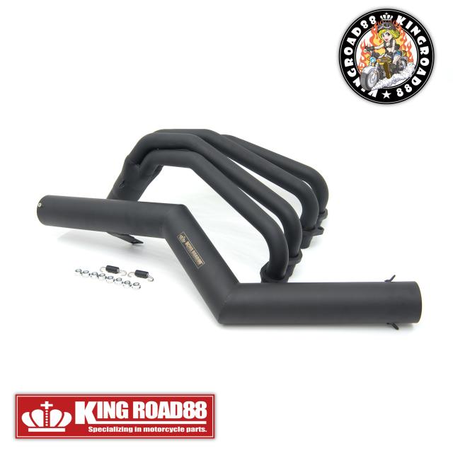 カワサキ ゼファー750 ZR750C KingRoad88 ショート管 エキゾーストマフラー φ70 ブラック マフラー_2