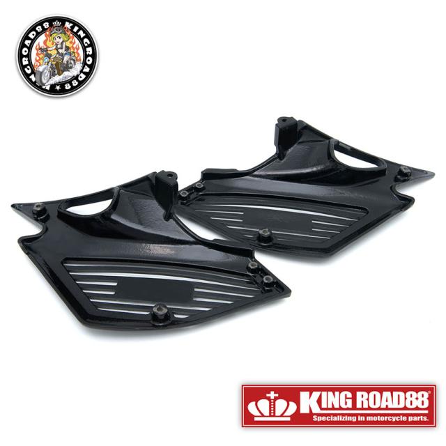 カワサキ バリオス1型 ZR250A KingRoad88 / アルミ / BEETタイプ/ブラック/アルフィン/サイドカバー_4