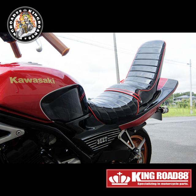 カワサキ バリオス1型 ZR250A KingRoad88 / アルミ / BEETタイプ/ブラック/アルフィン/サイドカバー_8