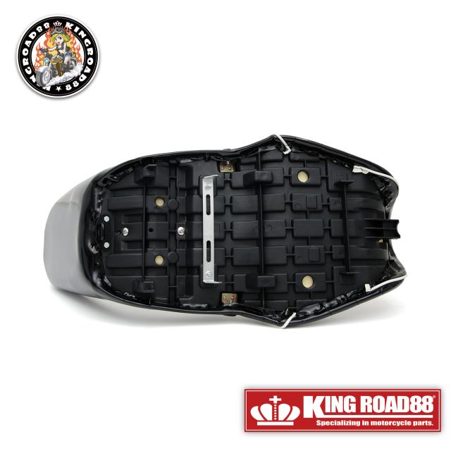 カワサキ バリオス？型 ZR250A KingRoad88 ３段シート エナメル ブラック パイピングホワイト 40cm 1型 三段シート バリオス1 バリオス BALIUS_10