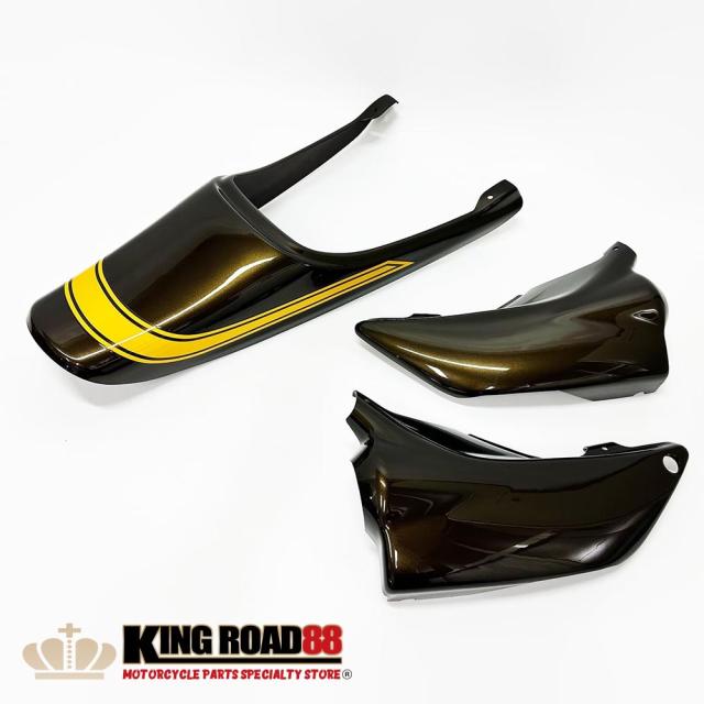 カワサキ ゼファーχ KingRoad88 Z2 仕様 イエローボール 黄 緑 サイドカバー テールカウル 2点セット