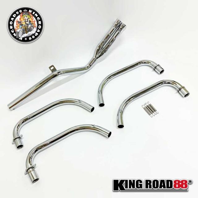 カワサキ ゼファー400 ゼファーχ ZR400C KingRoad88 マフラー スリム管 フルエキゾーストマフラー_1
